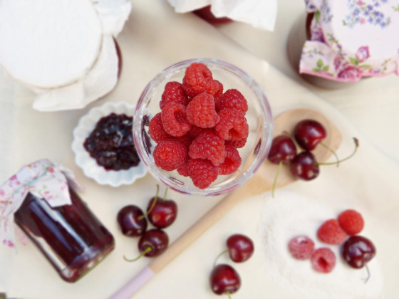 Kirsch Fruchtaufstrich im Glas